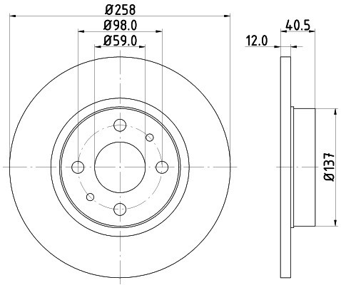 HELLA PAGID Tarcza hamulcowa PAGID 8DD355101-621