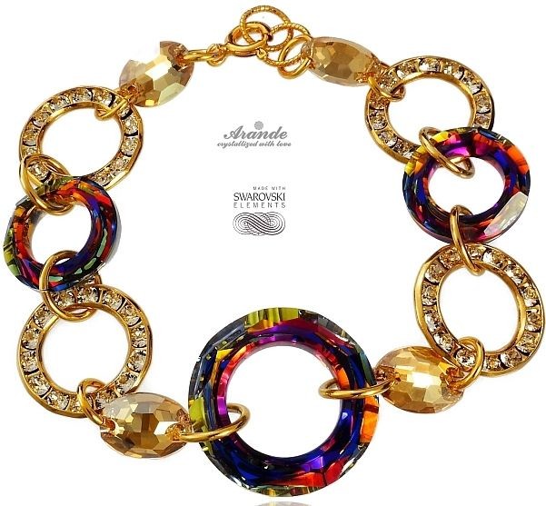 Swarovski Arande Bransoletka VOLCANO GOLD ZŁOTE SREBRO 4253771571
