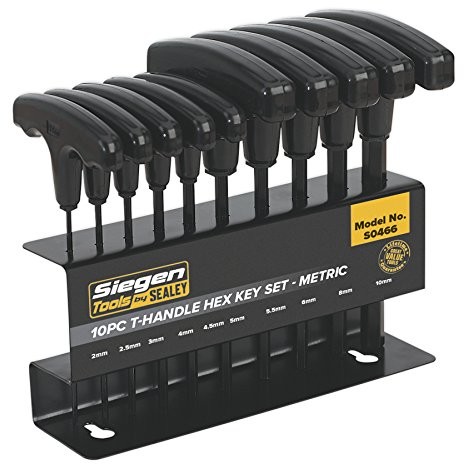 Sealey T-Handle Hex Key Set, Metric s0466 by sealey
