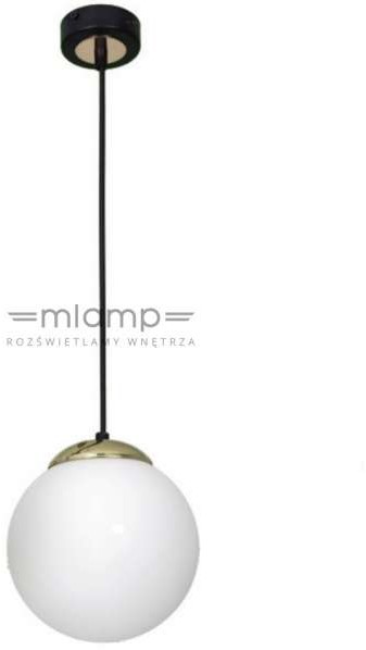 Milagro Loftowa LAMPA wisząca SPARTA MLP6495 okrągła OPRAWA szklany ZWIS kula ball biała złota MLP6495