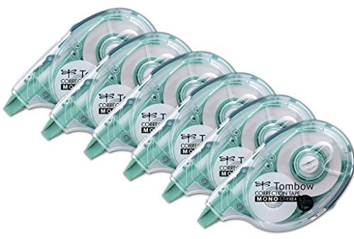 Tombow CT-YXE4-6P Wielokrotna rolka korekcyjna CT-YXE4, bardzo długi pasek, 4,2 mm x 16 m, Opakowanie biurowe 6 sztuk CT-YXE4-6P