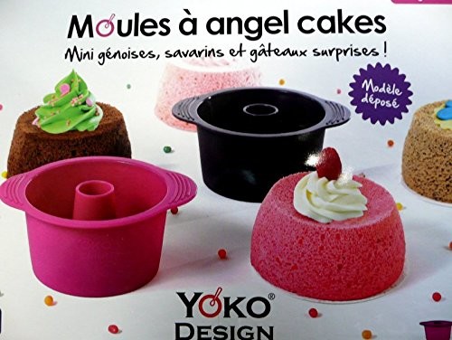 YOKO DESIGN Yoko wzornictwo 1258 forma silikonowa zapewnia Angel Cake, 13 x 10,5 x 5,5 cm, Fuchsia/ciemny fiolet 1258
