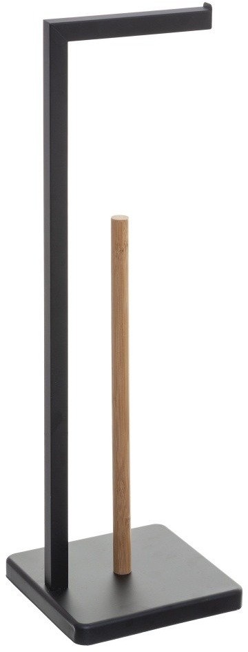 5five Simple Smart Stojak na papier toaletowy z zapasem NATURELO metalowy kolor czarny 160925B