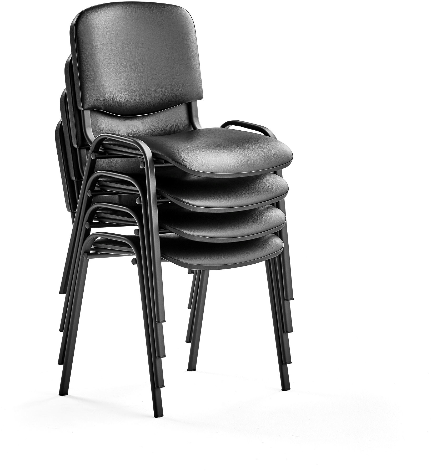 AJ Produkty Krzesło konferencyjne NELSON, 4 szt., skai, czarny