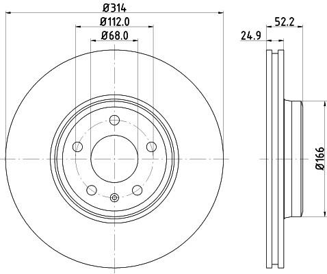 HELLA PAGID Tarcza hamulcowa PAGID 8DD355113-881
