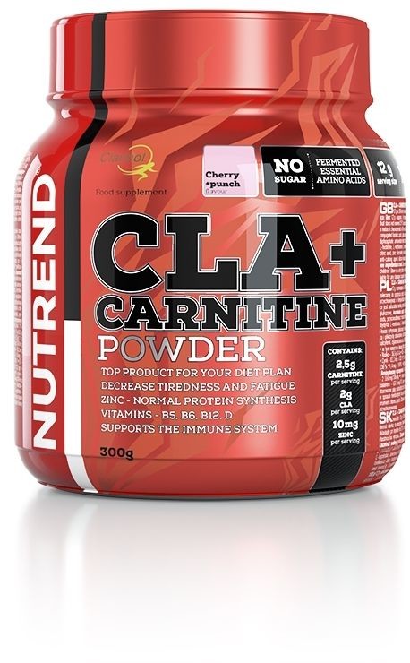 Nutrend CLA + CARNITINE POWDER wiśnia+punch 300g