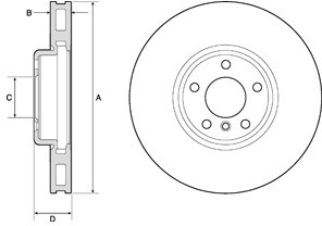 Delphi Tarcza hamulcowa BG9155C
