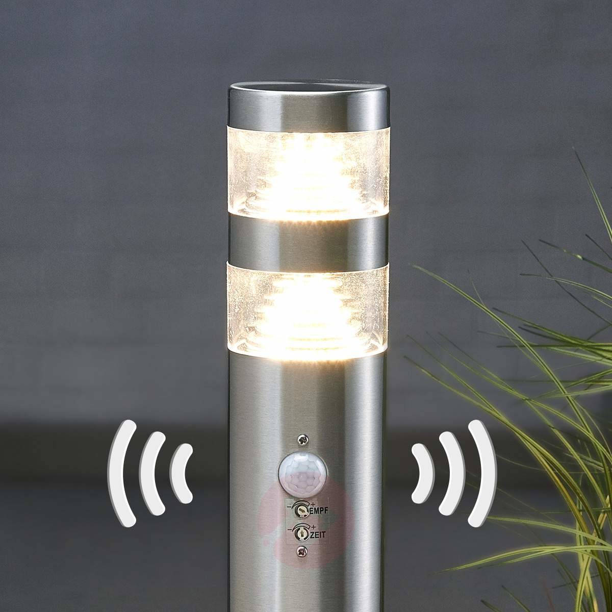 Lampenwelt Słupek ośw LANEA z LED i czujn ruchu 60 cm