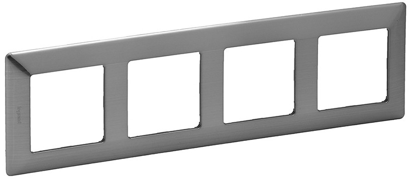 Legrand Legrand 754154 - Ramka dla przełączników VALENA LIFE 4P stal nierdzewna