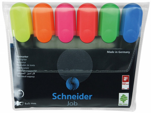Schneider Zestaw zakreślaczy Job, 1-5 mm, 6 miks kolorów SR115096