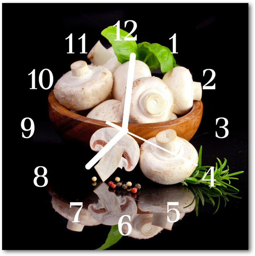 tulup pl Zegar ścienny kwadrat Grzyby 30x30cm