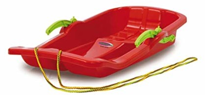 Jamara 460364-Snow Play Bob Karol z hamulcem 80 cm układ kierowniczy danego hamulca ręcznego, 1 kg, czerwony