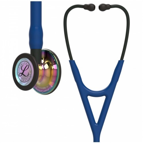 LITTMANN Stetoskop Littmann Cardiology IV 6242 Stetoskop kardiologiczny High Polish Rainbow-Finish przew.granat trzonek lira czarna TOW017521