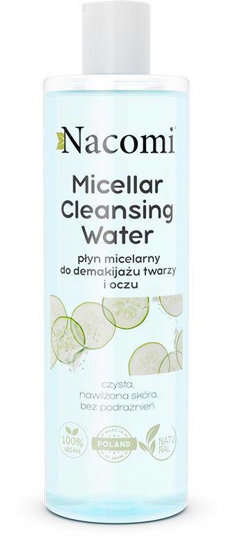 NACOMI Micellar Cleansing Water płyn micelarny do demakijażu twarzy i oczu łagodzący 400ml