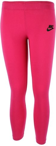 Nike Spodnie dziewczęce Girls Tight Club Legging Logo - active pink/black 844965-615