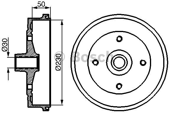BOSCH Bęben hamulcowy 0 986 477 030