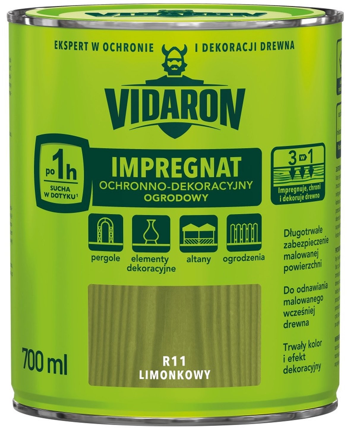 Vidaron Impregnat ogrodowy limonkowy 700 ml
