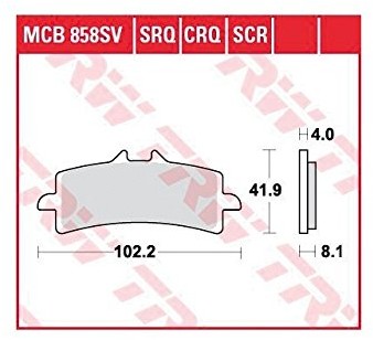 TRW mcb858sv okładziny hamulcowe MCB858SV
