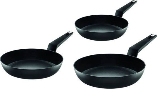NoName Patelnia patelnia Titanium 20/24/28 cm aluminiowa czarna 3 szt twm_980513