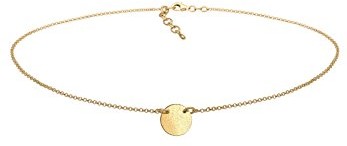 Elli łańcuszek damski z zawieszką Choker Srebrny pozłacany 36 cm  0101420417 _ 36 0101420417_36
