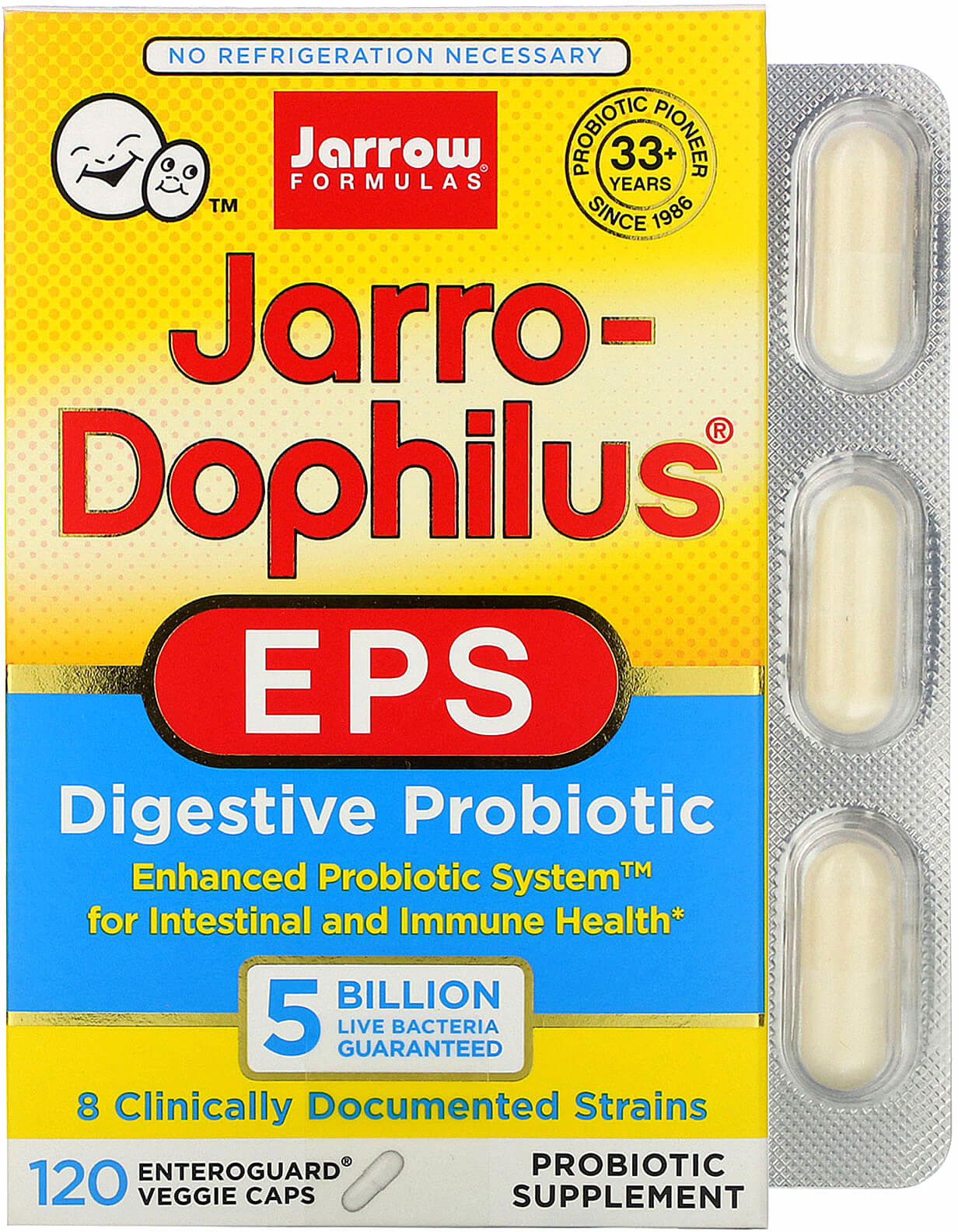 JARROW FORMULAS Jarro-Dophilus EPS 5 Billion (Mikroflora jelit) 120 Kapsułek wegetariańskich