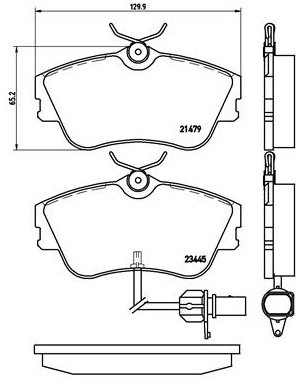 BREMBO Zestaw klocków hamulcowych, hamulce tarczowe P 85 050
