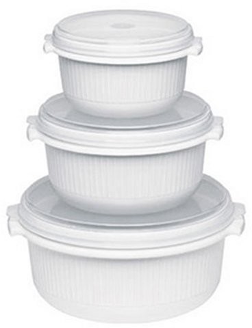 Emsa 450051200 pojemnik kuchenny z pokrywką do mikrofali, z tworzywa sztucznego, pojemność: 0,5 l, biały, 0.5/ 1/ 1.5 L 459061200