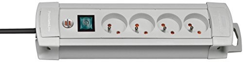 Brennenstuhl 1390551064 pgg4 Premium Plus 4-krotny 1.8 m H05VV-F 3G1,5, szary 1390551064