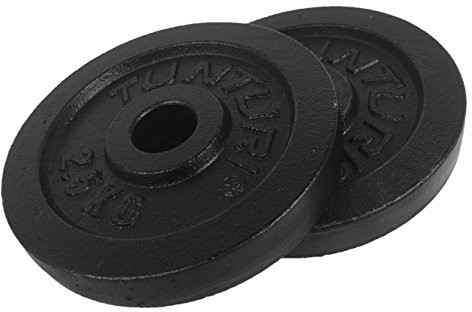 TUNTURI Plates Black 2.5 kg tarcze do sztangi, czarna, 2,5 kg 14TUSCL095