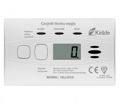 Kidde Czujnik czadu z wbudowaną baterią 10LLDCO