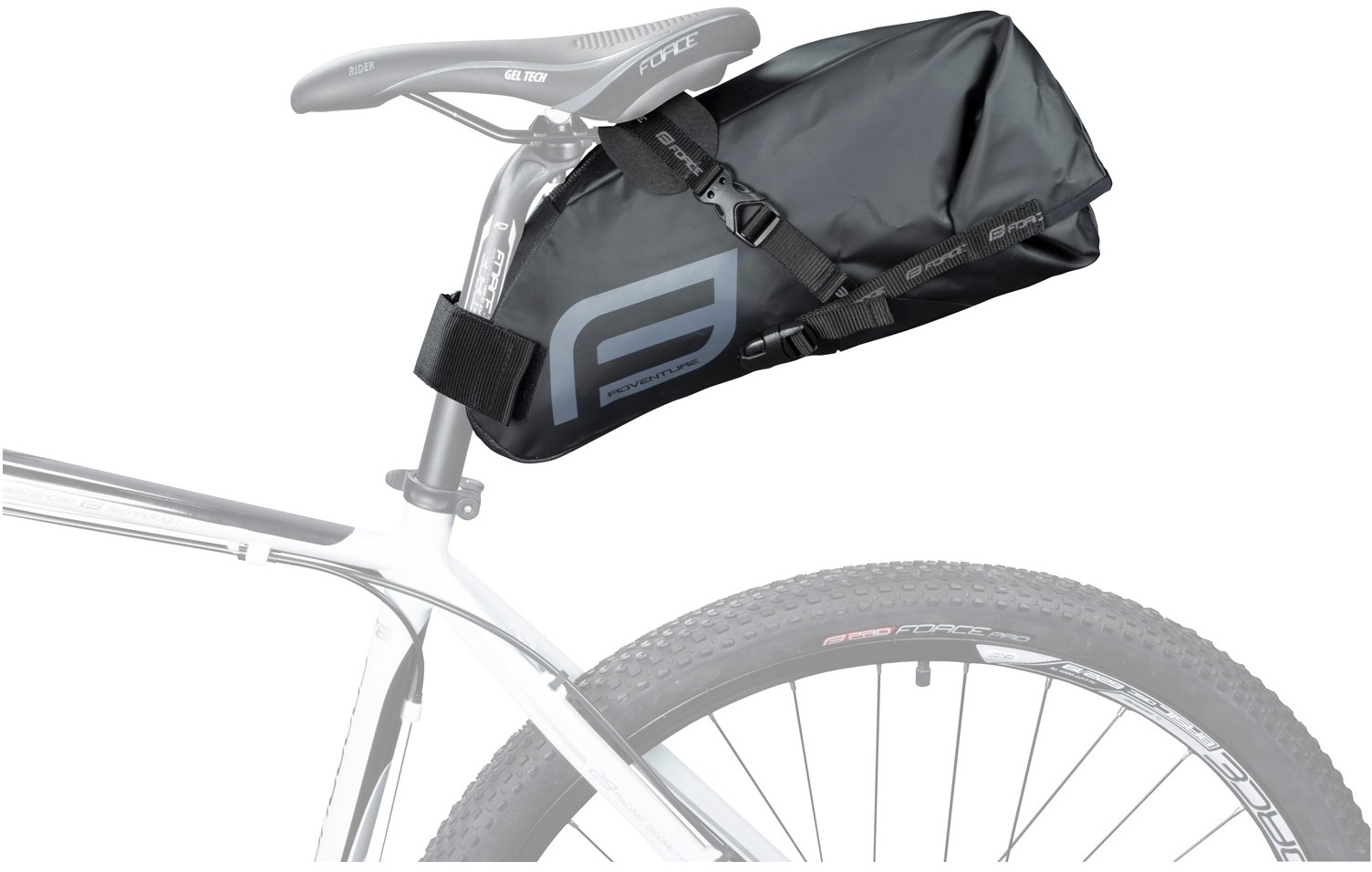 Force 896044 ADVENTURE sakwa pod siodełko czarna