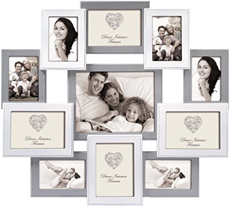 Unbekannt Rouen HH151 galeria 11 okienek na zdjęcia z drewna, ramki szare i białe HH151