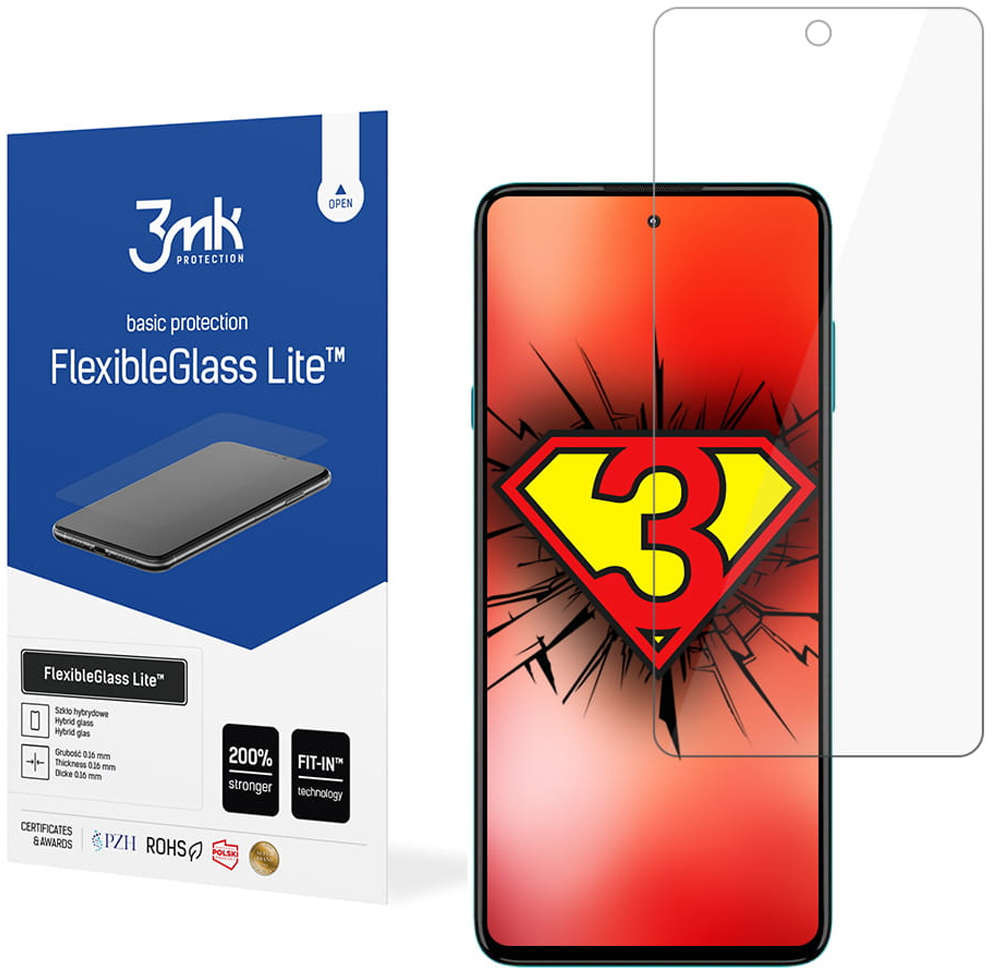3MK Niepękające szkło hybrydowe Flexible Glass Lite do Motorola Edge 20 Lite 12244X10