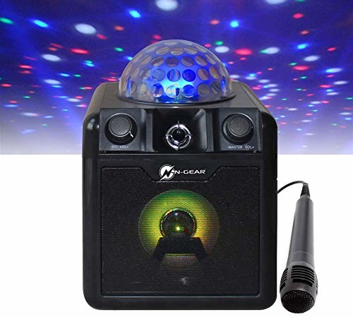 N-Gear N-Gear DISCO410 głośnik Bluetooth do karaoke i imprez, z kulą dyskotekową, mikrofonem i funkcją powerbanku DISCO410