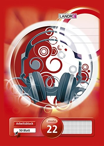 Landré landre 390405005/100050447 blok rysunkowy DIN A4, liniatura 22 robocza, w kratkę 5 MM, 80 G/M KW. 390405005/100050447