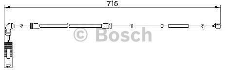 BOSCH Styk ostrzegwaczy, zużycie okładzin hamulcowych 1 987 474 946