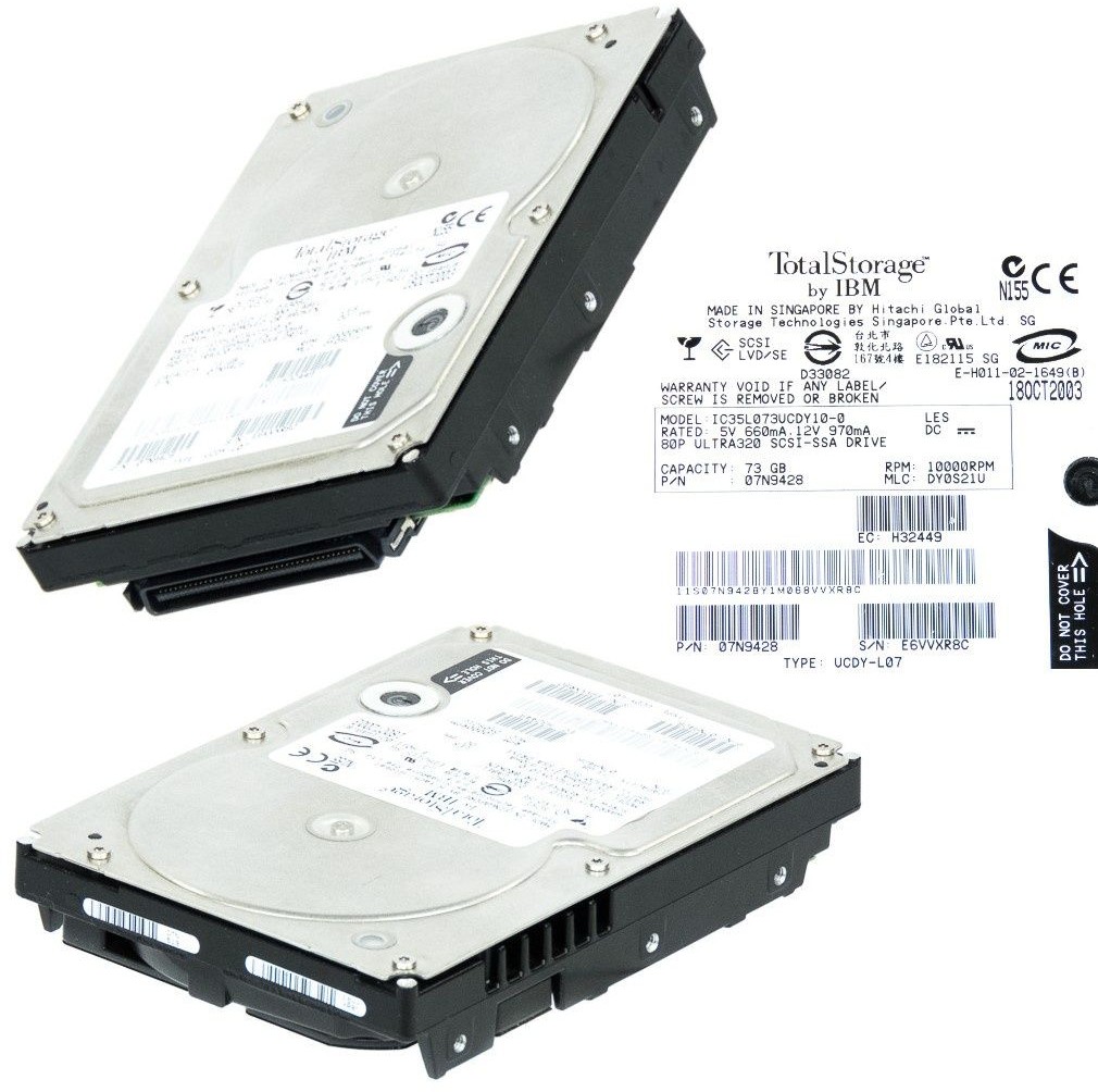 IBM Dysk IC35L073UCDY10-0 10K 73GB U320 80pin
