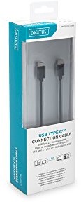 Digitus USB typu C przewód przyłączeniowy, Type-C mikro B, długość 1.8 m, Super Speed, czarna DB-300137-018-S