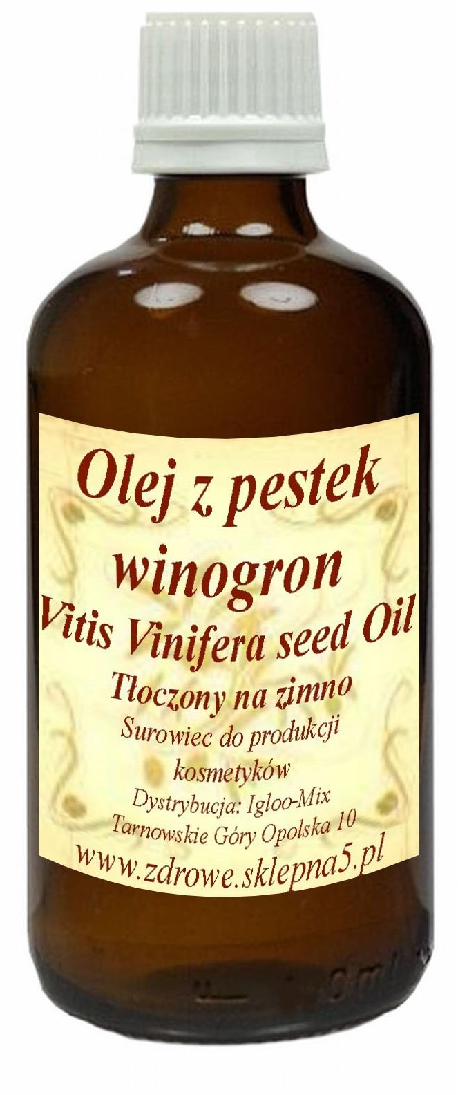 Olej z Pestek Winogron 30ml tłoczony na zimno