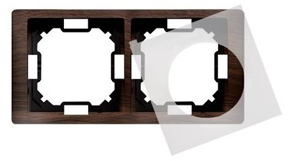 Kontakt Simon Kontakt_Simon Ramka 2-krotna NEOS do wersji bryzgoszczelnej IP44 z zestawem uszczelek dębowy BMRC2B/051