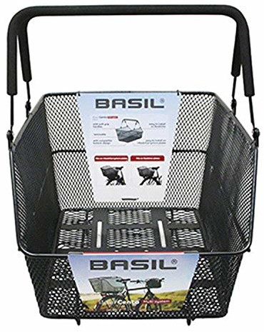 Basil Unisex koszyk na rower dla dorosłych, czarny, 45 cm x 33 cm x 24 cm 8715019112270
