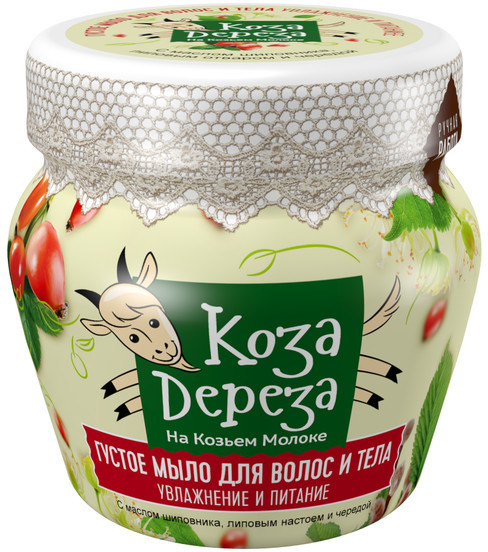 Fitokosmetik Fitokosmetik KOZA DEREZA Nawilżające mydło do ciała i włosów 175ml