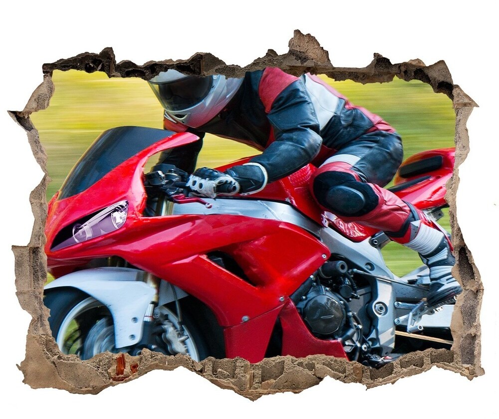Wallmuralia.pl Foto zdjęcie dziura na ścianę Motocykl