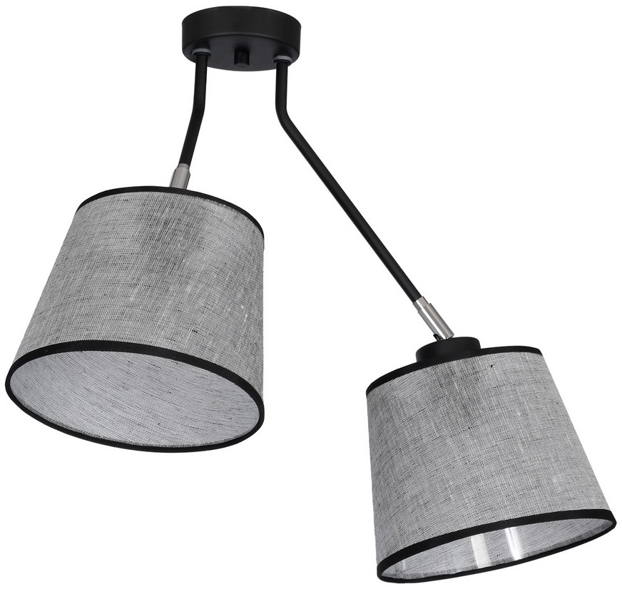 Luminex Żyrandol natynkowy ASTA 2xE27/60W/230V czarny