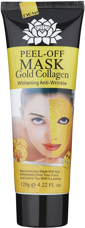 Brak 24k GOLD COLLAGEN MASK - Whitening Anti-Wrinkle - Peel Off Facial Mask - Kolagenowa maska ze złotem PEEL OFF BRAPFKZPOF
