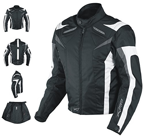 A-Pro A-pro Motorcycle Jacket CE Armored Textile Motorbike Racing Thermal Liner White S 5180000010423