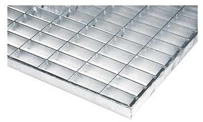 ID MAT ID mat 4060 _ L kratka Metal dywan mata na podłogę stal ocynkowana Szary 60 x 40 x 2 cm GRILLEMETAL4060_L