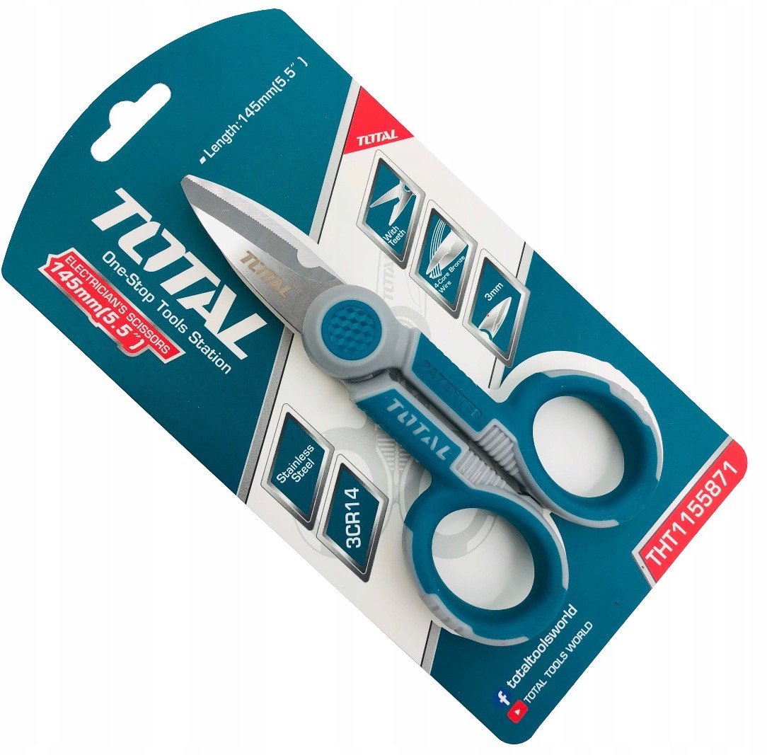 Nożyczki dla Elektryków 145mm Inox