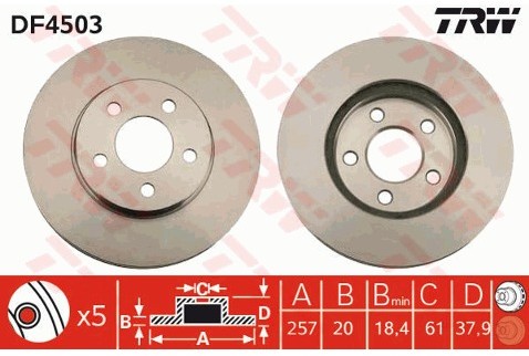 TRW Tarcza hamulcowa DF4503