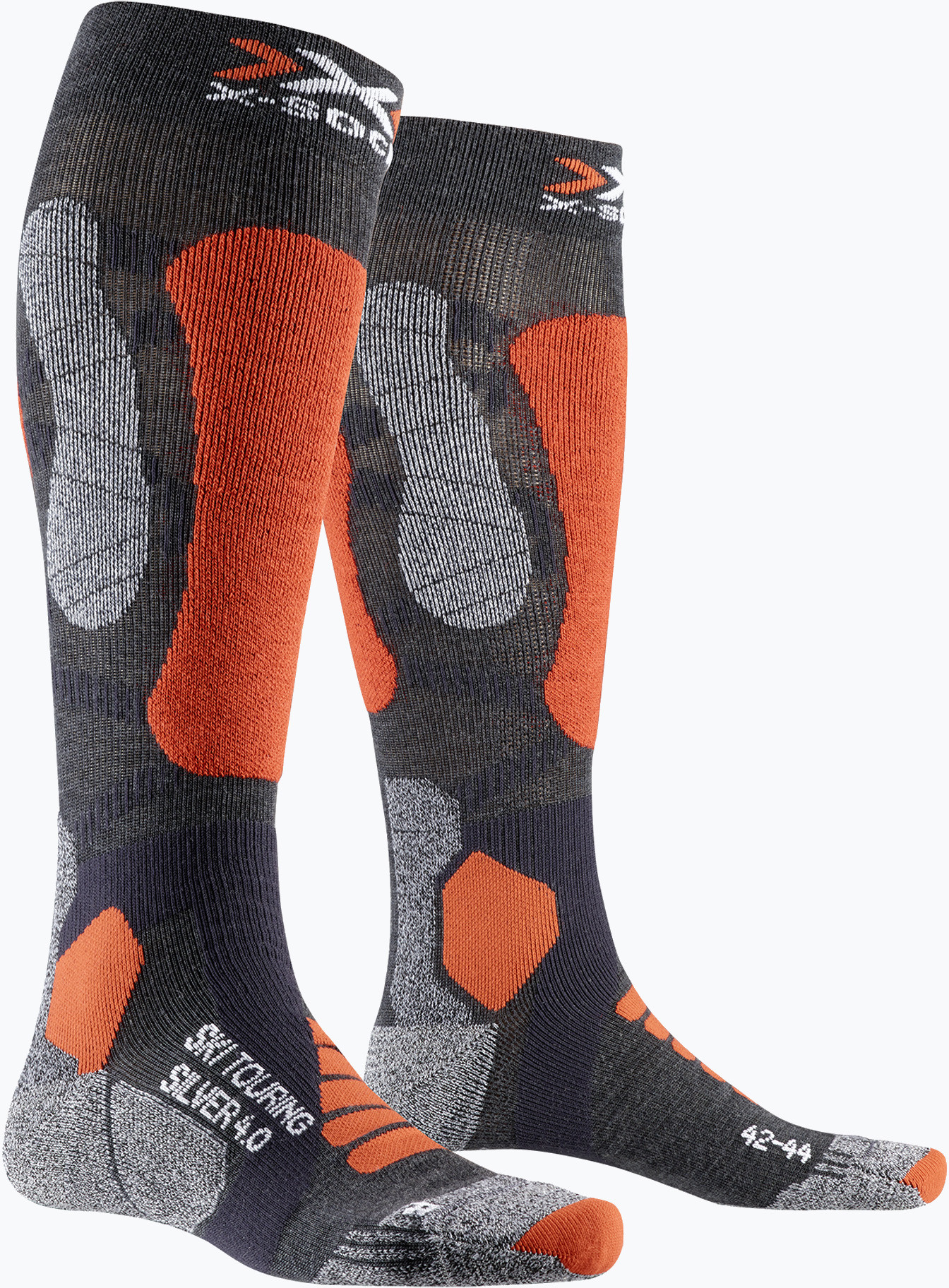 X-Socks Skarpety narciarskie Ski Touring Silver 4.0 szare XSWS47W19U